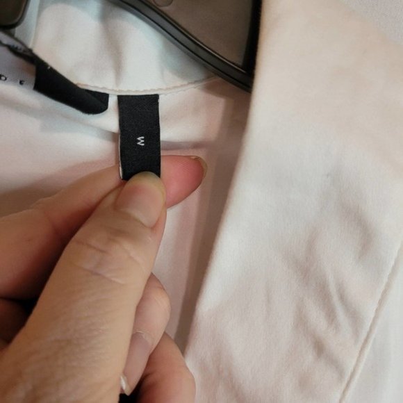 Asos white long sleeved button up blouse - Picture 3 of 6